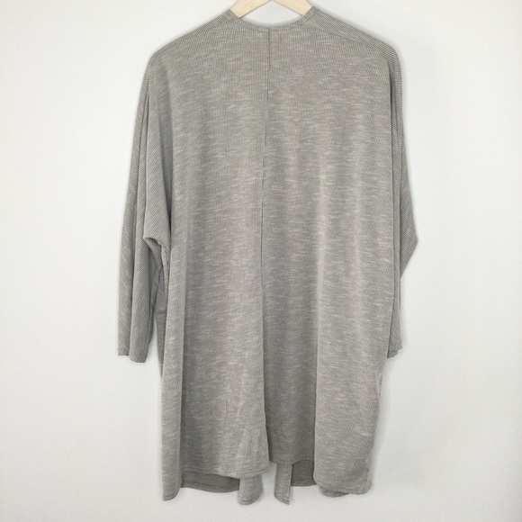 DONNI Ribbed Sweater Coat Grey One Size Fits All - Picture 8 of 10